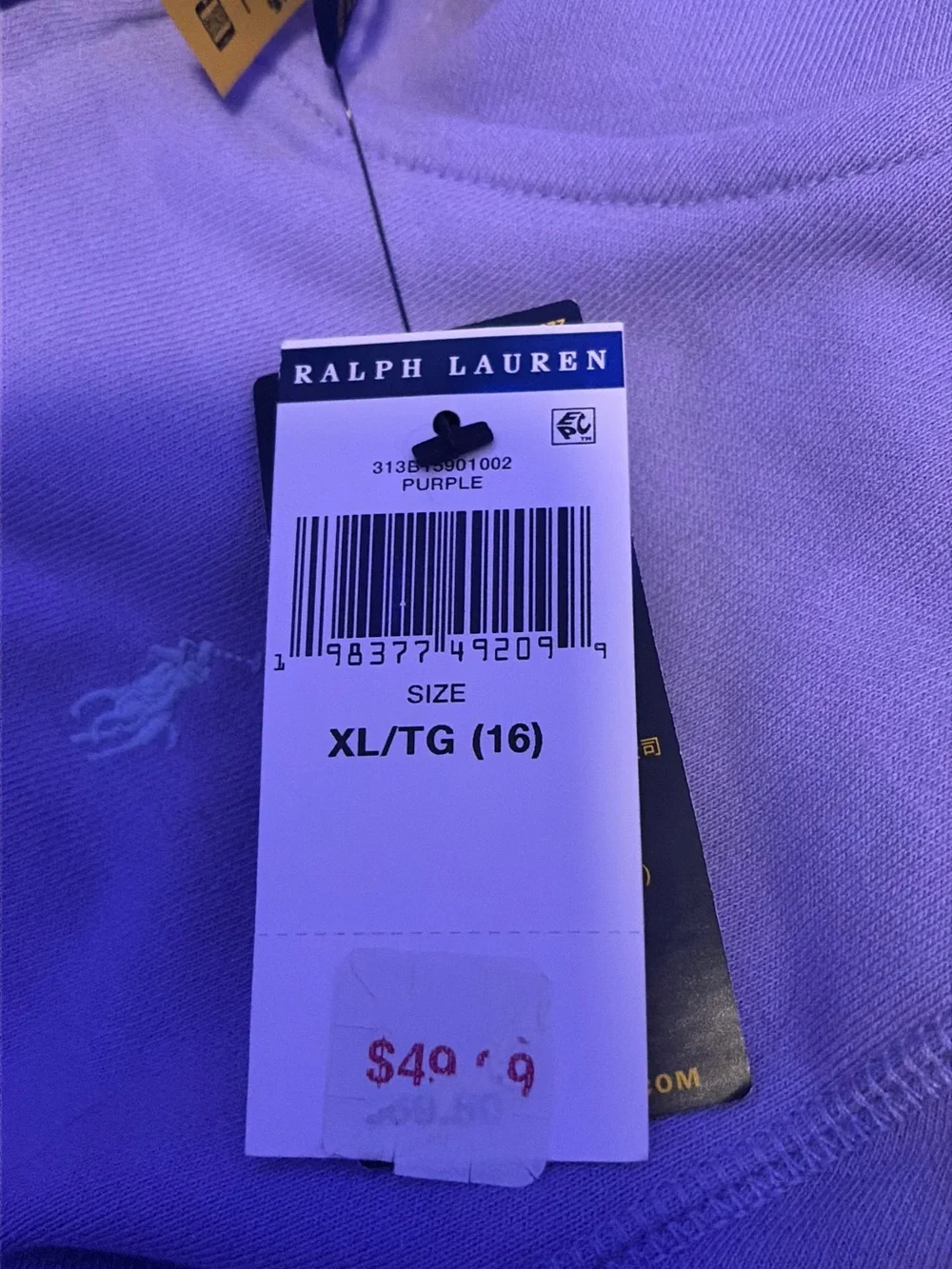 Ralph Lauren Kids Lavender Zip Front Hoodie